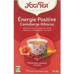 Yogi Tea Énergie Positive Canneberge Hibiscus Bio 17 sachets