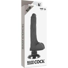 Basecock Vibrateur réaliste 2-1 Noir 18.5cm 1pc
