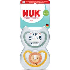 NUK Perfect Match Air Zèbre Lion 2 unités
