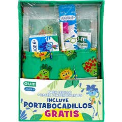 GUM Pack Trousse Junior Dentifrice+Brosse à dents+Easy Floss+Boîte à appareil 1 ud