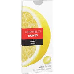 Sawes Bonbons balsamiques au citron sans sucre avec vitamine C en blister 22g