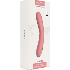 Svakom Ava Neo Interactive Thrusting Vibrator Peach Pink 1ut