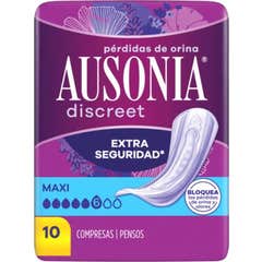 Ausonia Discreet Maxi Serviettes Fuites Urinaires 10 pcs
