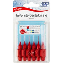 TePe Brossettes Interdentaire 0,50mm Rouge 6uts