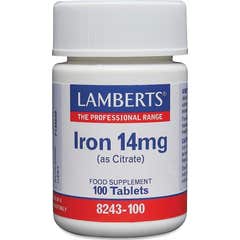 Lamberts Iron 14mg 100 comprimés