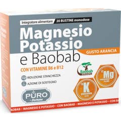 Puro Magnésium Potassium et Baobab Goût Orange 20 Sachets