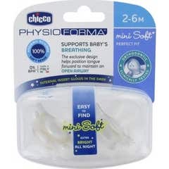 Chicco Sucette en silicone Physio Minisoft Nuit 2 - 6 M 2uds