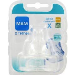 Mam Tétine Silk Débit X Silicone 2uts