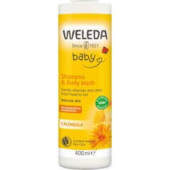Weleda Baby 2 en 1 Shampoing et Gel Douche Calendula 400 ml