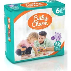 Baby Charm Couche Maxi XL 16kg+ 26uts