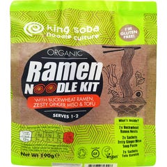 King Soba Organic Noodles Ramen Kit Blé Noir 190g