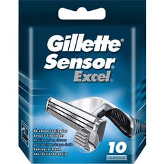 Gillette Sensor Excel Razor Lames de Rasoir 10 Unités