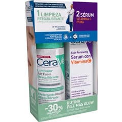 CeraVe Pack Nettoyant Mousse Aérienne + Sérum Vitamine C 2 unités