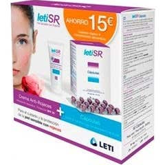LetiSR Crème Anti-Rougeurs 40ml+Rouge Capsules 60caps