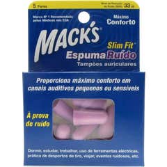 Mack's Tampões Auriculares Espuma Ruído Slim Fit 5 Pares