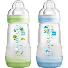 Mam Biberon e Start Anti Colique D2 Bleu Vert 2x260ml