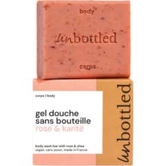 Unbottled Gel Douche Sans Bouteille Rose & Karité 110g
