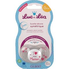 Luc Et Lea Sucette En Silicone 'J'Aime Ma Maman' 0 Mois Et +