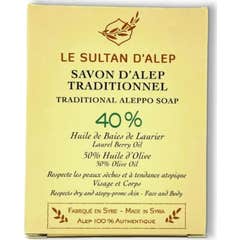 Le Sultan d'Alep Savon d'Alep 40% 190 g
