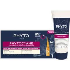 Phyto Paris Phytocyane Traitement Antichute Femme 12 Ampoules + Shampooing 100 ml