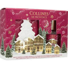 Collines de Provence Coffret 2 Sapins + Parfum Amande Litchi