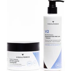 Pack Vidalforce V2 Shampooing + Masque anti-chute de cheveux Bio