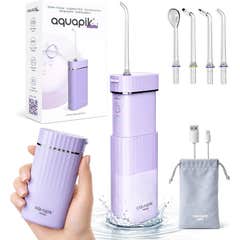 AquaPik Kit Mini Irrigateur Buccal Portable Voyage Charge USB Violet