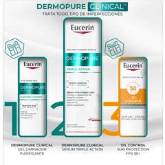 Eucerin DermoPure Peaux Grasses Sérum + Gel Nettoyant 20ml + Solaire 5ml