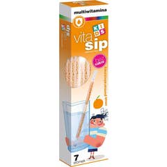 Vitasip Kids Calcium Straws Orange 7 pièces