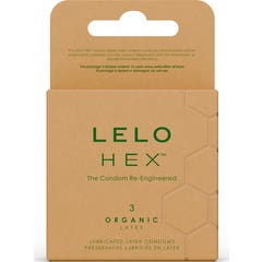 Lelo Hex Organic Latex 3 Préservatifs Lubrifiés En Latex