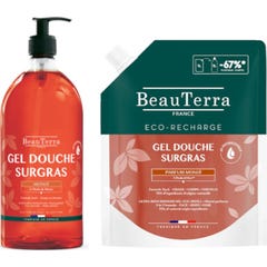Beauterra Pack Monoi Gel + Recharge Trousse 2x1 L
