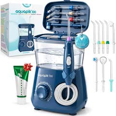 Aquapik100® Fil dentaire à eau Irrigateur dentaire 600 ml 10 niveaux Bleu 1 ud