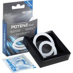 Joydivision Potenz Dúo Anillos Blanco Pene Mediano M 2uds