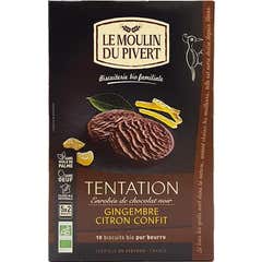 Le Moulin du Pivert Biscuit Temptation Chocolat Gingembre Citron Bio 130g