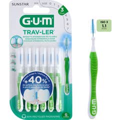 GUM Trav-Ler Brosse Interdentaire 1.1mm 4 Pièces