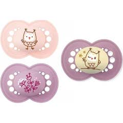Mam Set Rose Sucette Day & Night + Sucette Original + Chaîne