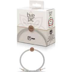 Bye Pic Bracelet anti-moustiques à la citronnelle Nœuds Cercle Blanc 1 unité