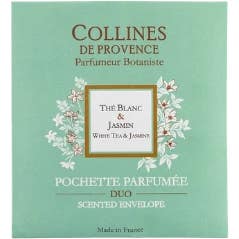 Collines De Provence Pochette parfumée Duo Thé Blanc Jasmin 6 g