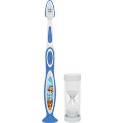 Plic Brosse Dents 3–5 Ans Ventouse Sablier 2Min Dupont Bleu 1 ut
