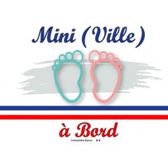 Irreversible Adhésif Bébé à Bord Ultra-Résistant Ville Pieds Mixte 1 unité