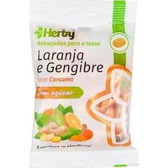 Herby Rebuçados Laranja Gengibre Com Curcuma Sem Açucar 60g