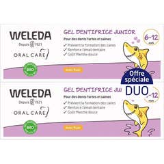 Weleda Gel Dentifrice Junior 6-12 Ans avec Fluor 2x50 ml