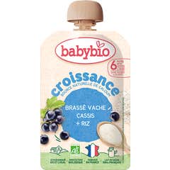 BabyBio Croissance Brassé Vache Cassis Riz +6M 100 g