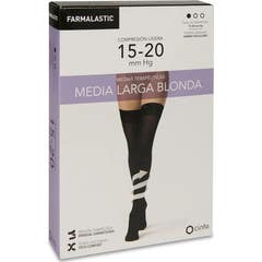 Farmalastic Bas Long Dentelle Compression Légère XL Noir 1 Paire