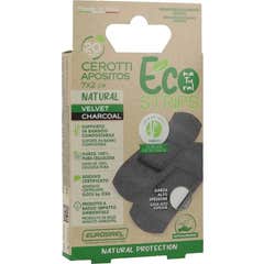 Eurosirel Eco Strips Natural Apósito Negro 7x2cm 20uds