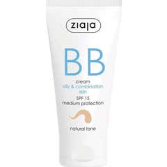 Ziaja Bb Crème Peau Grasse et Mixte Spf15 Teinte Naturelle 50ml