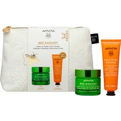 Apivita Pack Bee Radiant Crema Rica 50ml + Face Mask with Orange 50ml