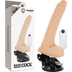 Basecock Vibrator Articulating Vibrator Remote Control Natural 18.5cm 1pc