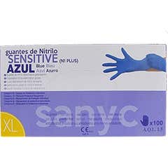 Sanicen Gants en Nitrile Sensibles Taille XL 100uts