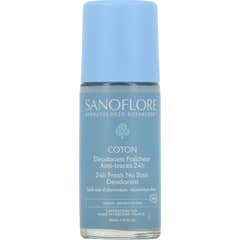 Sanoflore Déodorant Fraîcheur 24H Coton Roll-On Bio 50 ml